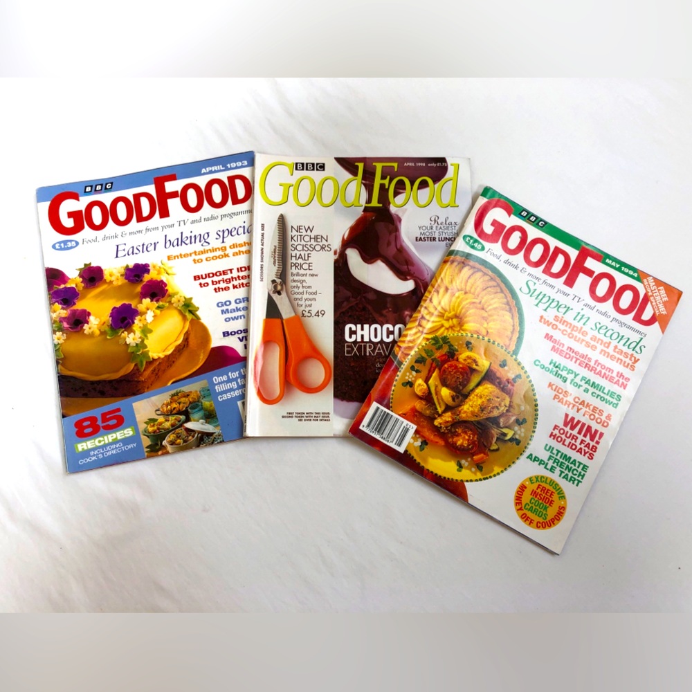 BBC Good Food Magazines Lot of 3 British Food April 1993 April 1998 May 1994